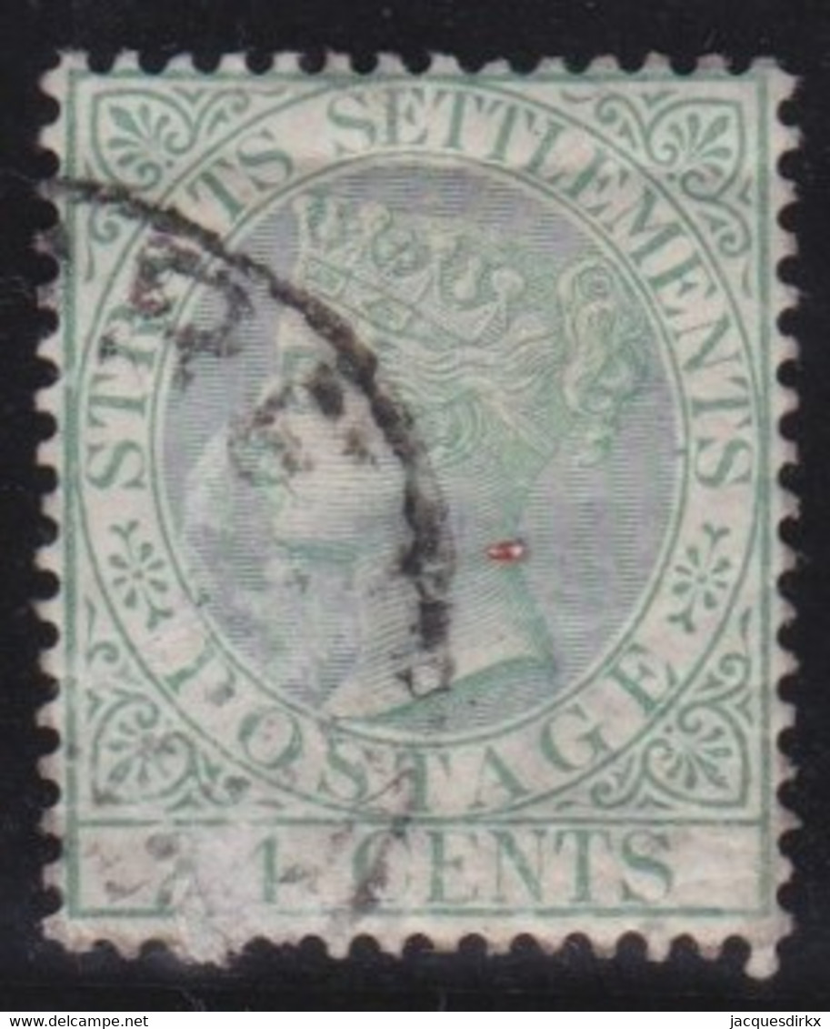 Straits  Settlements      .      SG  .     16       .     O     .      Cancelled - Straits Settlements