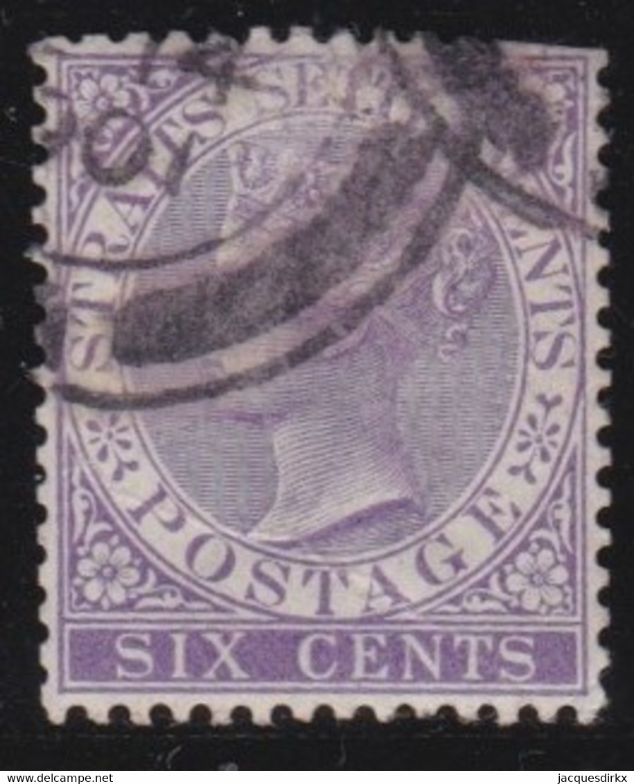 Straits  Settlements      .      SG  .     66a       .    O      .      Cancelled - Straits Settlements