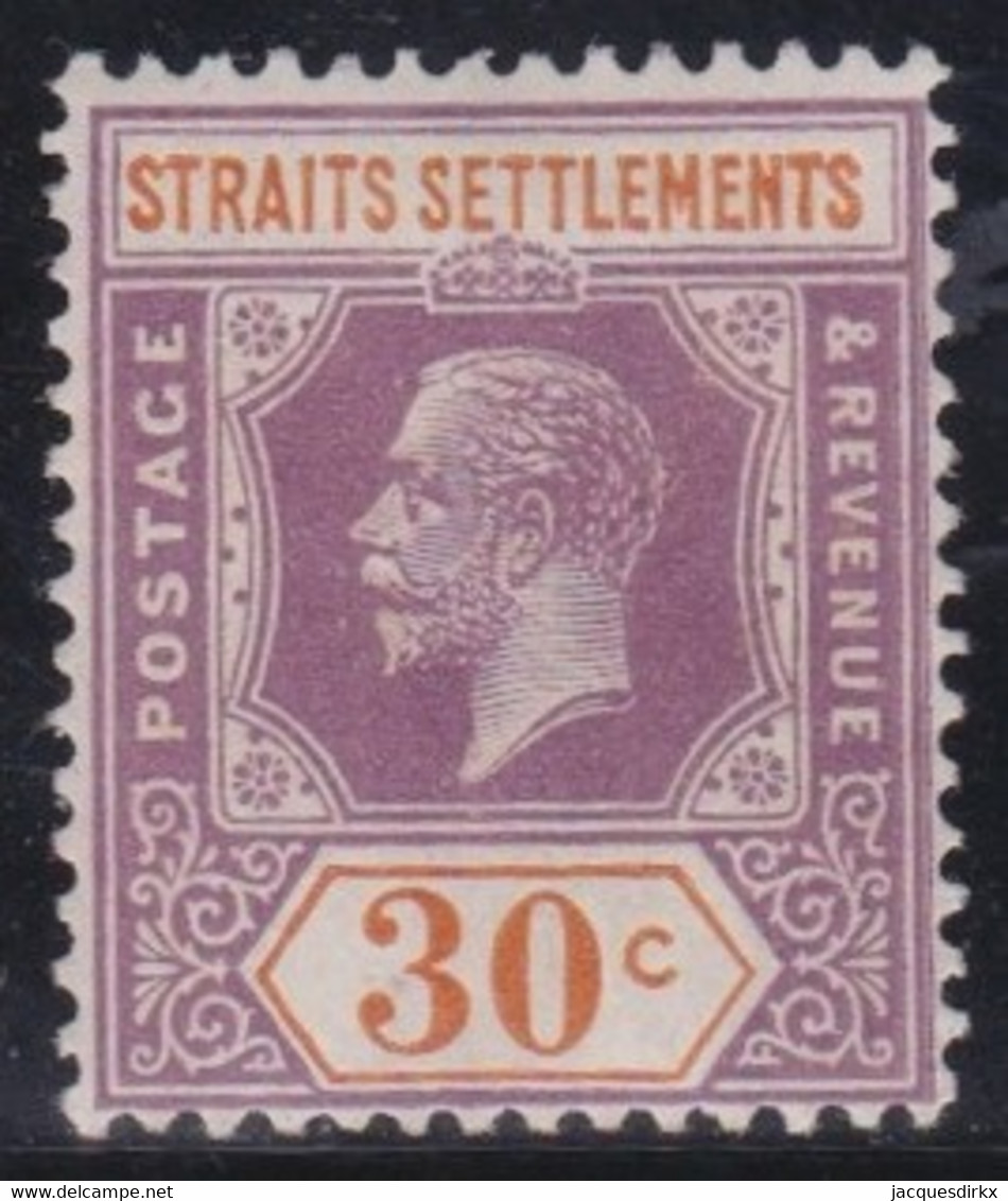 Straits  Settlements      .      SG  .    207      .  *          .   Mint-hinged - Straits Settlements