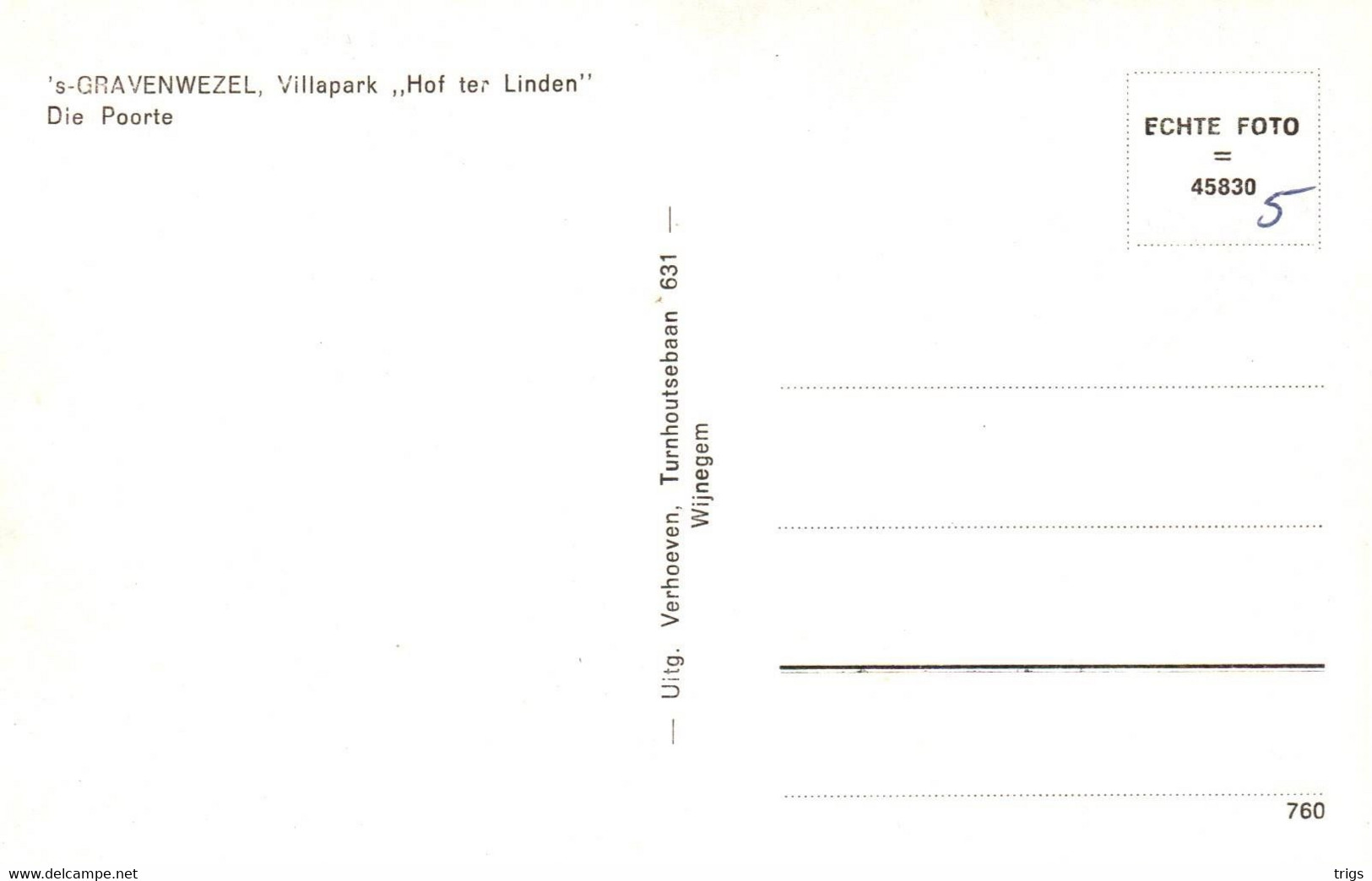 's Gravenwezel - Villapark "Hof Ter Linden", Die Poorte - Schilde