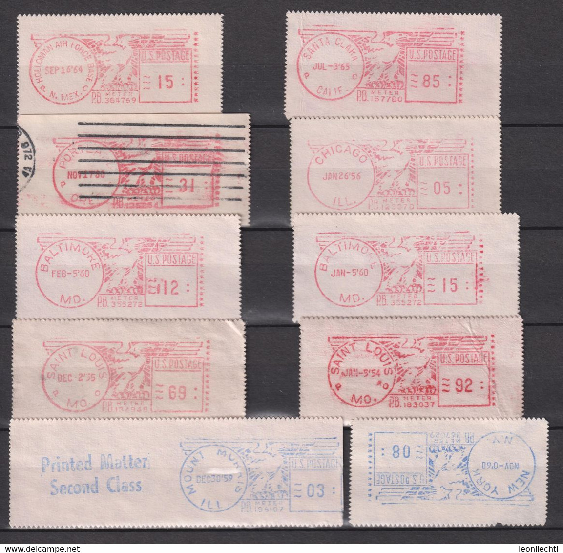 Fragment Meter Stamp 10 Stk. - Timbres De Distributeurs [ATM]