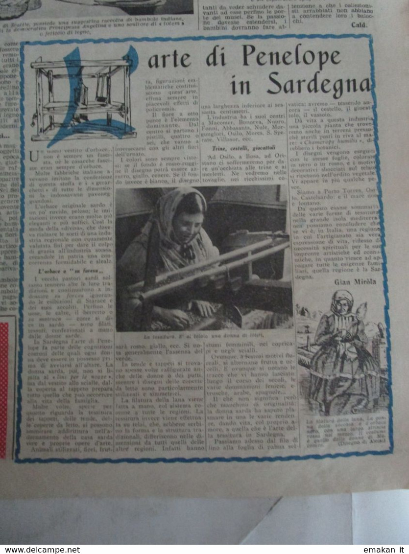 # DOMENICA DEL CORRIERE N 1 /1947 SVEZIA CAPODANNO AL CIRCO / MAREMOTO IN GIAPPONE / PENELOPE IN SARDEGNA - First Editions