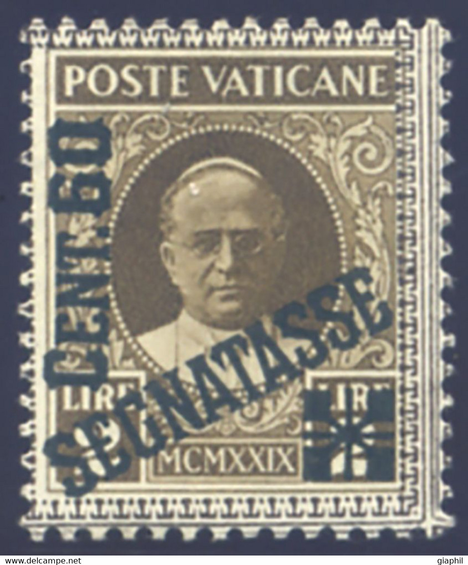 VATICANO 1931 SEGNATASSE 60 CENT. (Sass. 5) NUOVO TRACCIA DI LINGUELLA * OFFERTA! - Segnatasse