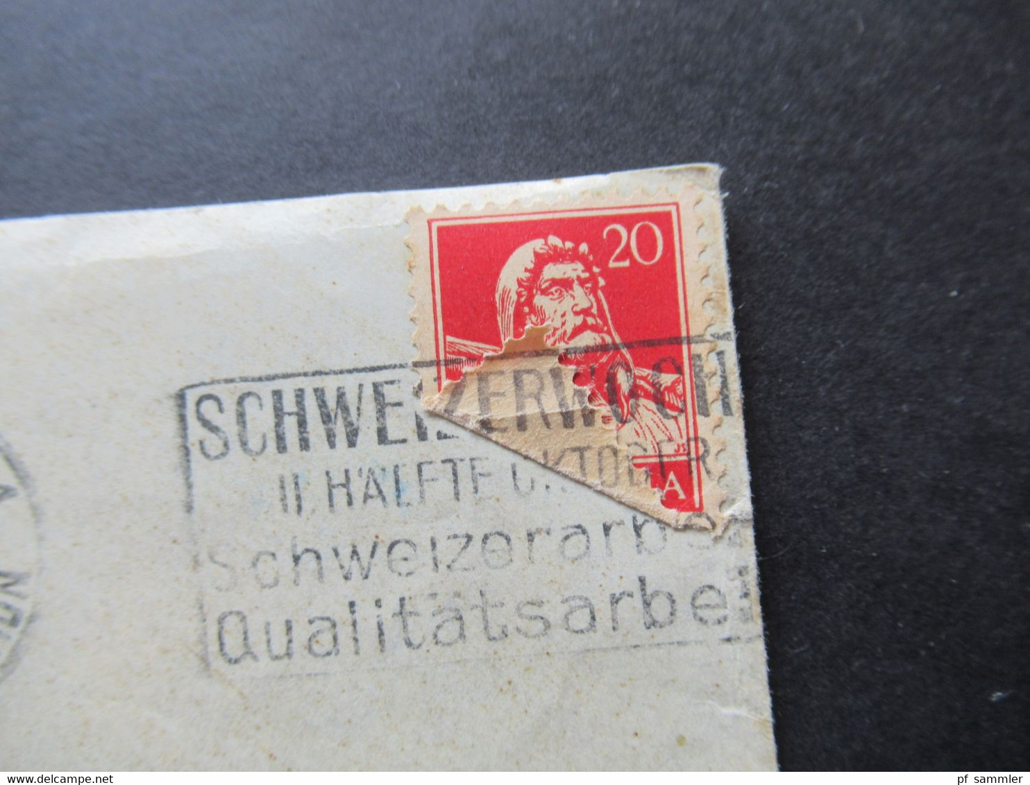 Um 1930 Firmenumschlag Chemische Fabrik G. Zimmerli Aarburg Marke Teils Umgeklappt Und Auf Der Gummiseite Gestempelt! - Cartas & Documentos