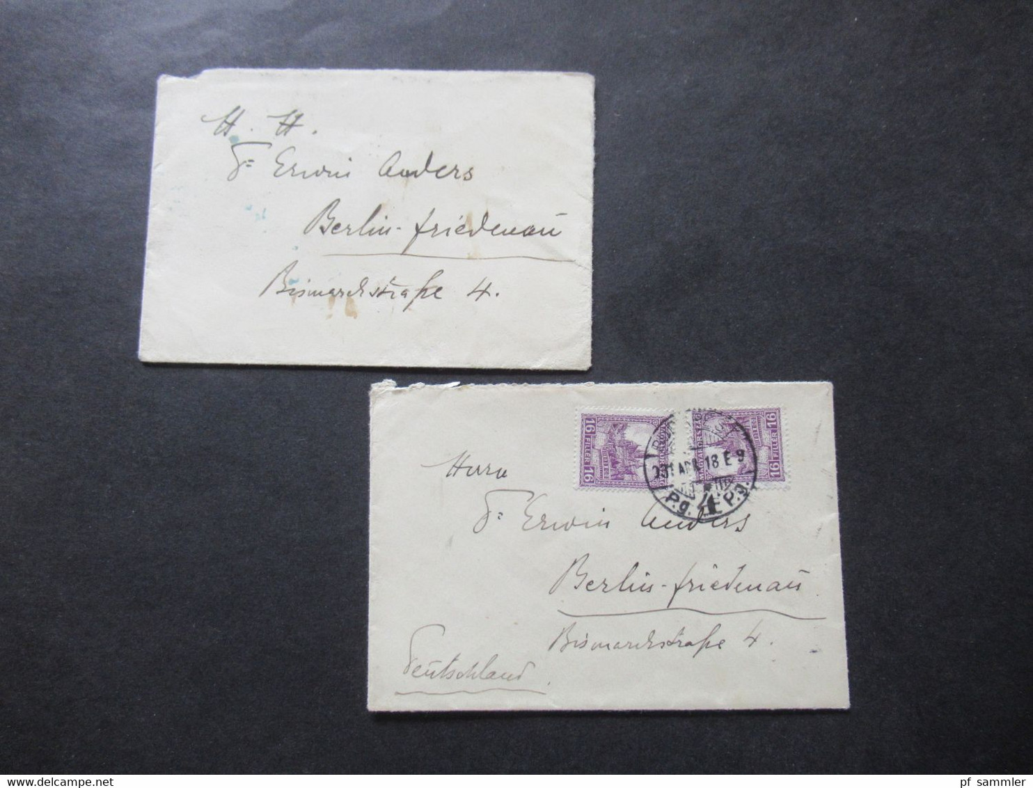 Ungarn 1923 Budapest - Berlin Friedenau Absender Oberlandesgerichtsrat F. Goldmann 2 Belege - Covers & Documents