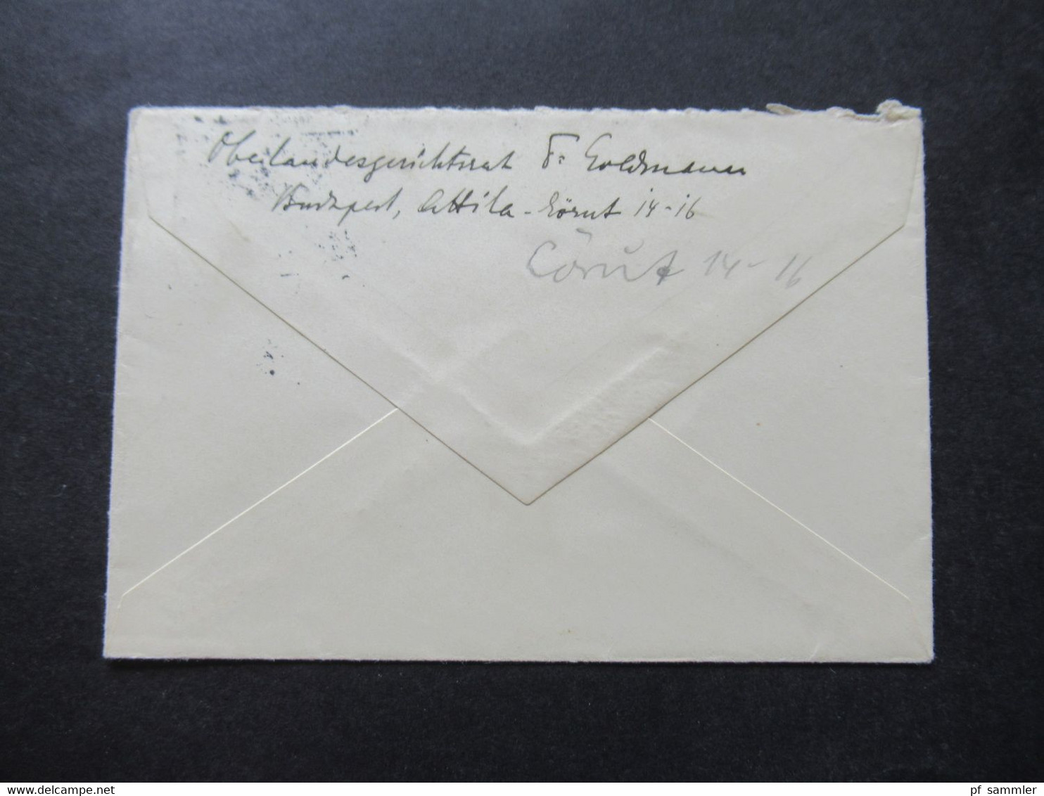 Ungarn 1923 Budapest - Berlin Friedenau Absender Oberlandesgerichtsrat F. Goldmann 2 Belege - Covers & Documents