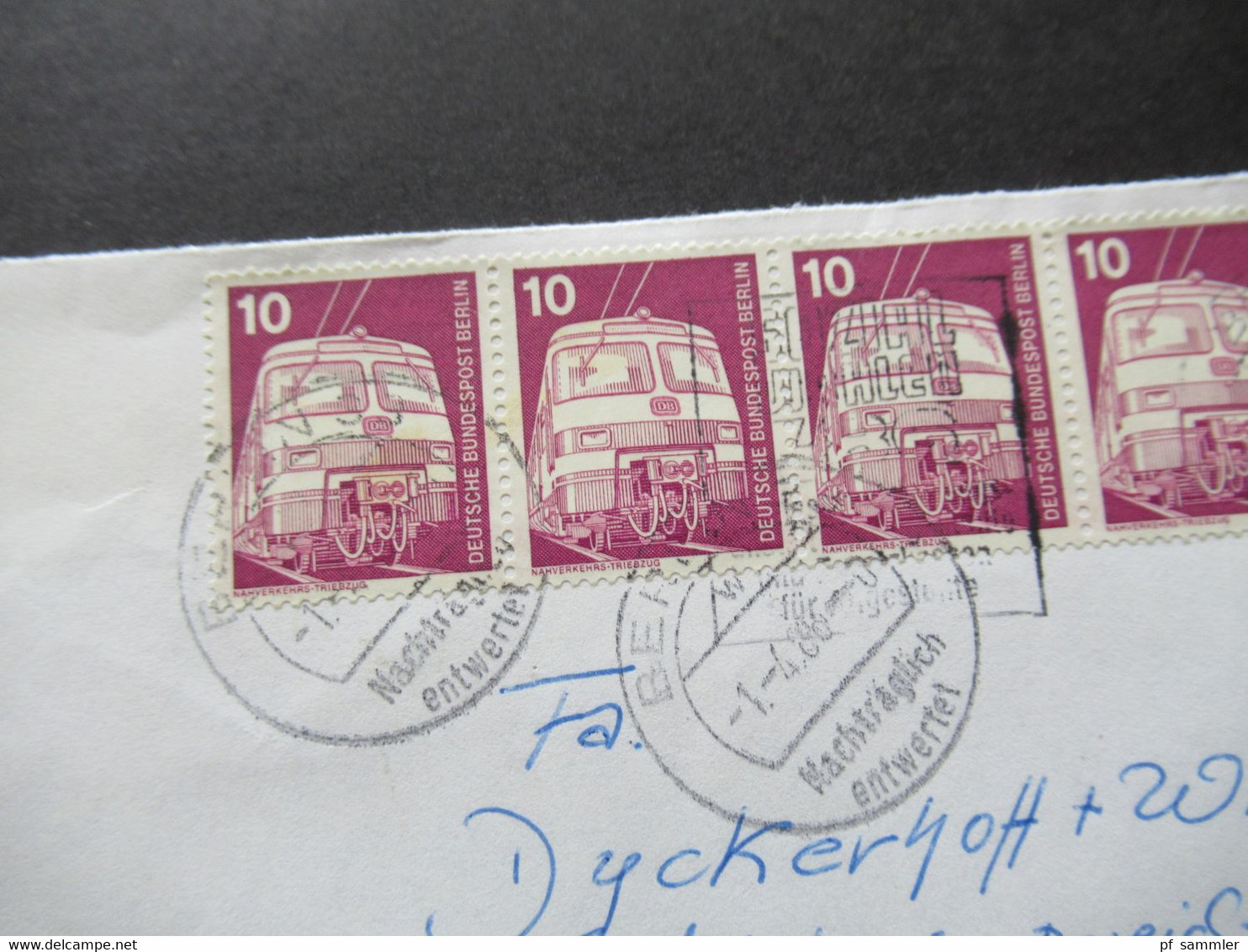 Berlin (West) 1975 Verwendet 1985 Freimarken Industrie U. Technik Nr.495 (5) MeF Stempel Nachträglich Entwertet Berlin - Briefe U. Dokumente