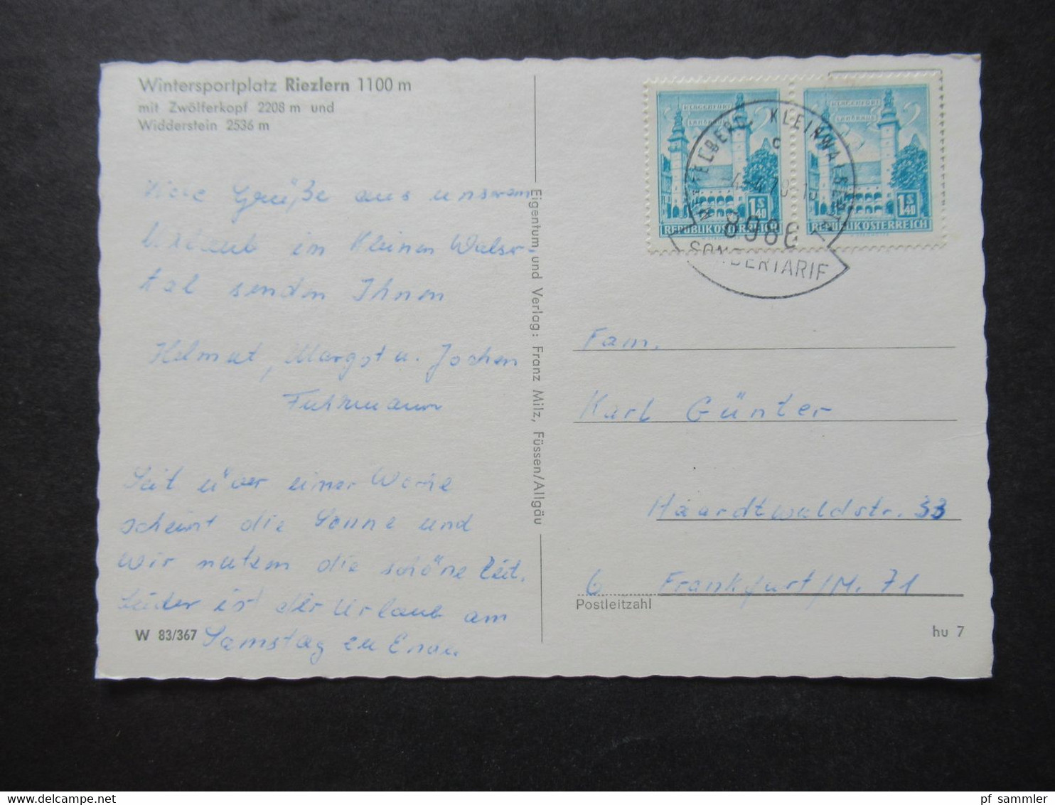 Österreich 1978 AK Wintersportplatz Riezlern Stempel Sondertarif Kleinwalsertal - Lettres & Documents