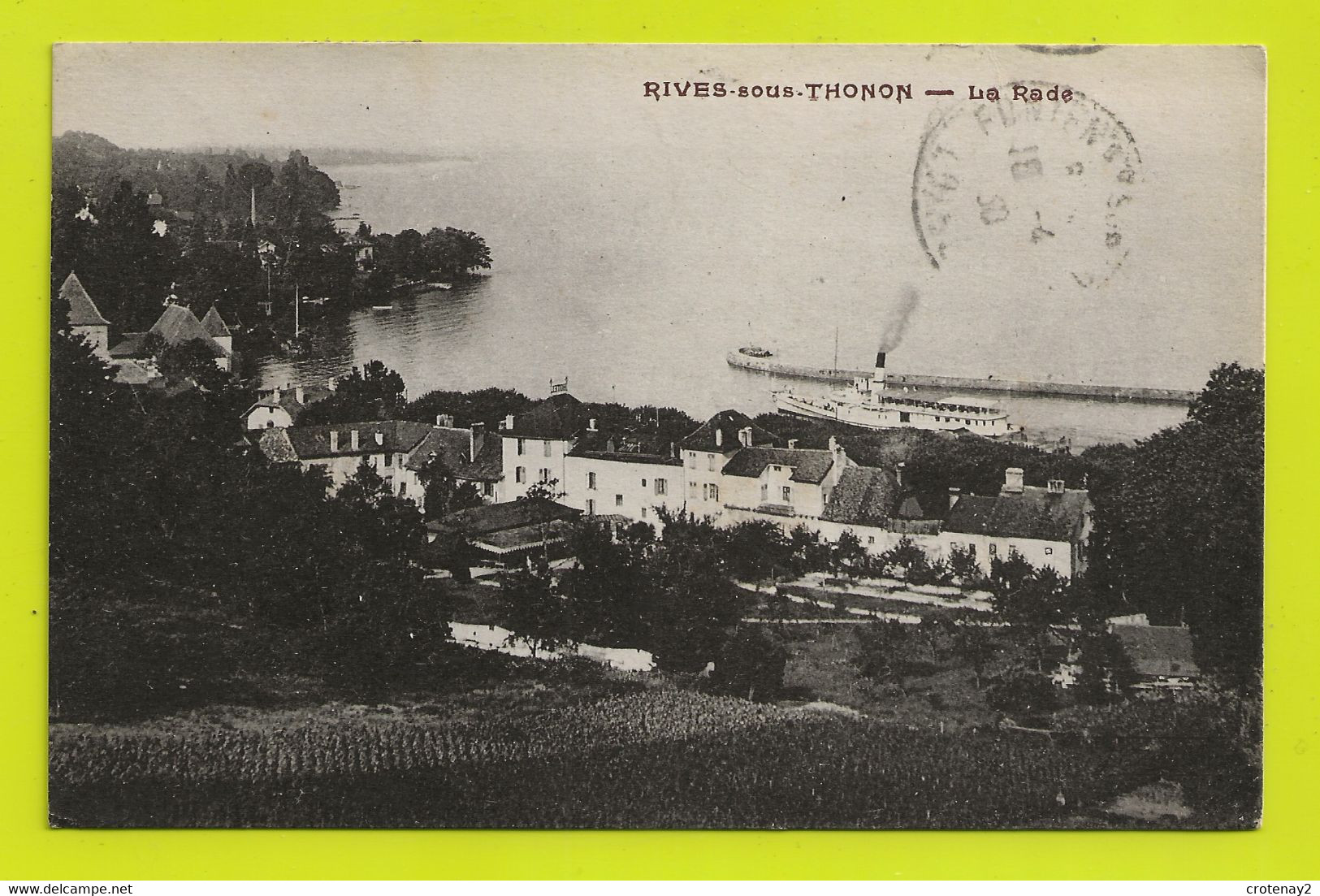 74 RIVES Sous THONON La Rade Bateau à Vapeur VOIR DOS En 1930 - Thonon-les-Bains