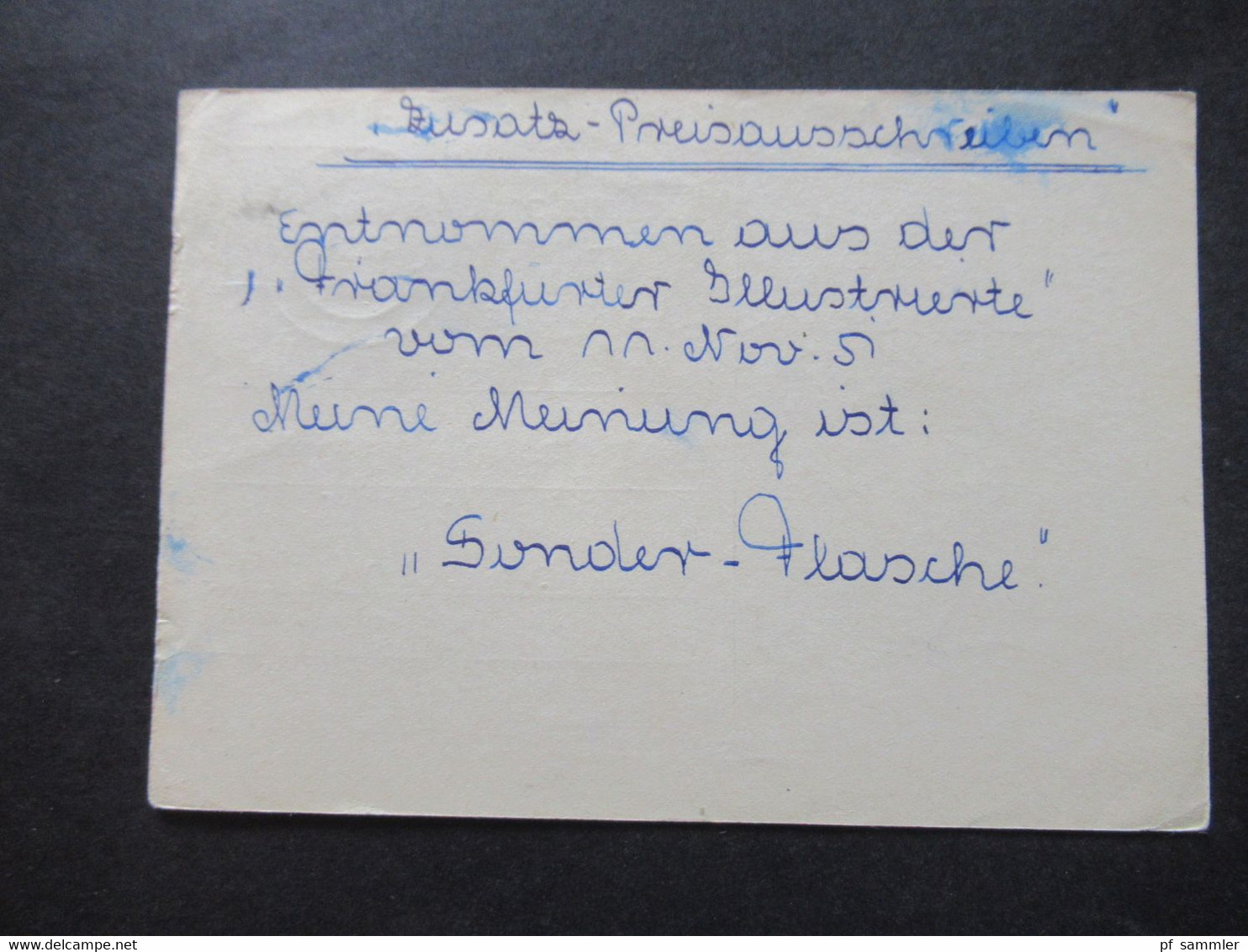 Saargebiet / Saarland Ganzsachen Kleines Lot Mit 4 Karten Teils Mit Zusatzfrankaturen 1x Werbstp. Benutze Die Luftpost - Lettres & Documents