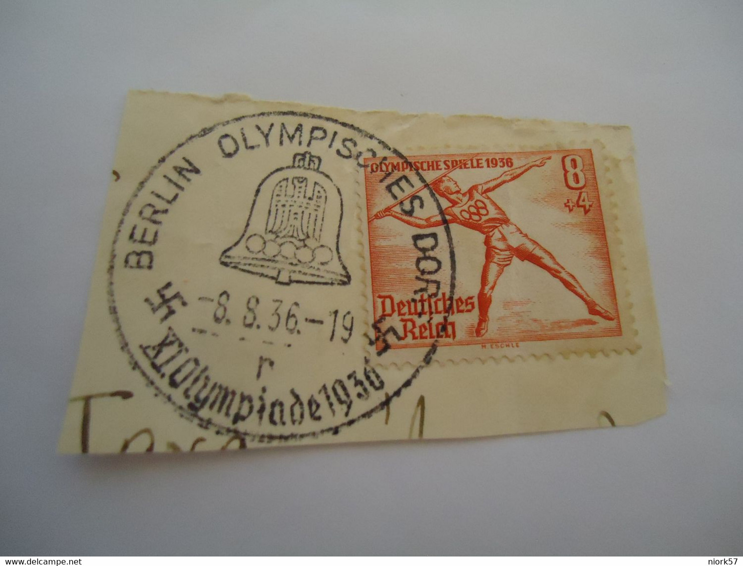 GERMANY REICH   USED  STAMPS POSTMARK OLYMPIC GAMES BERLIN  1936 - Ete 1936: Berlin