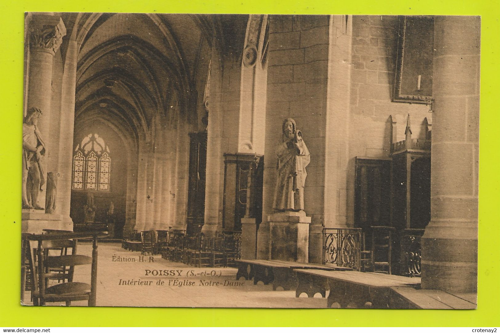 78 POISSY Intérieur De L'Eglise Notre Dame VOIR DOS - Poissy