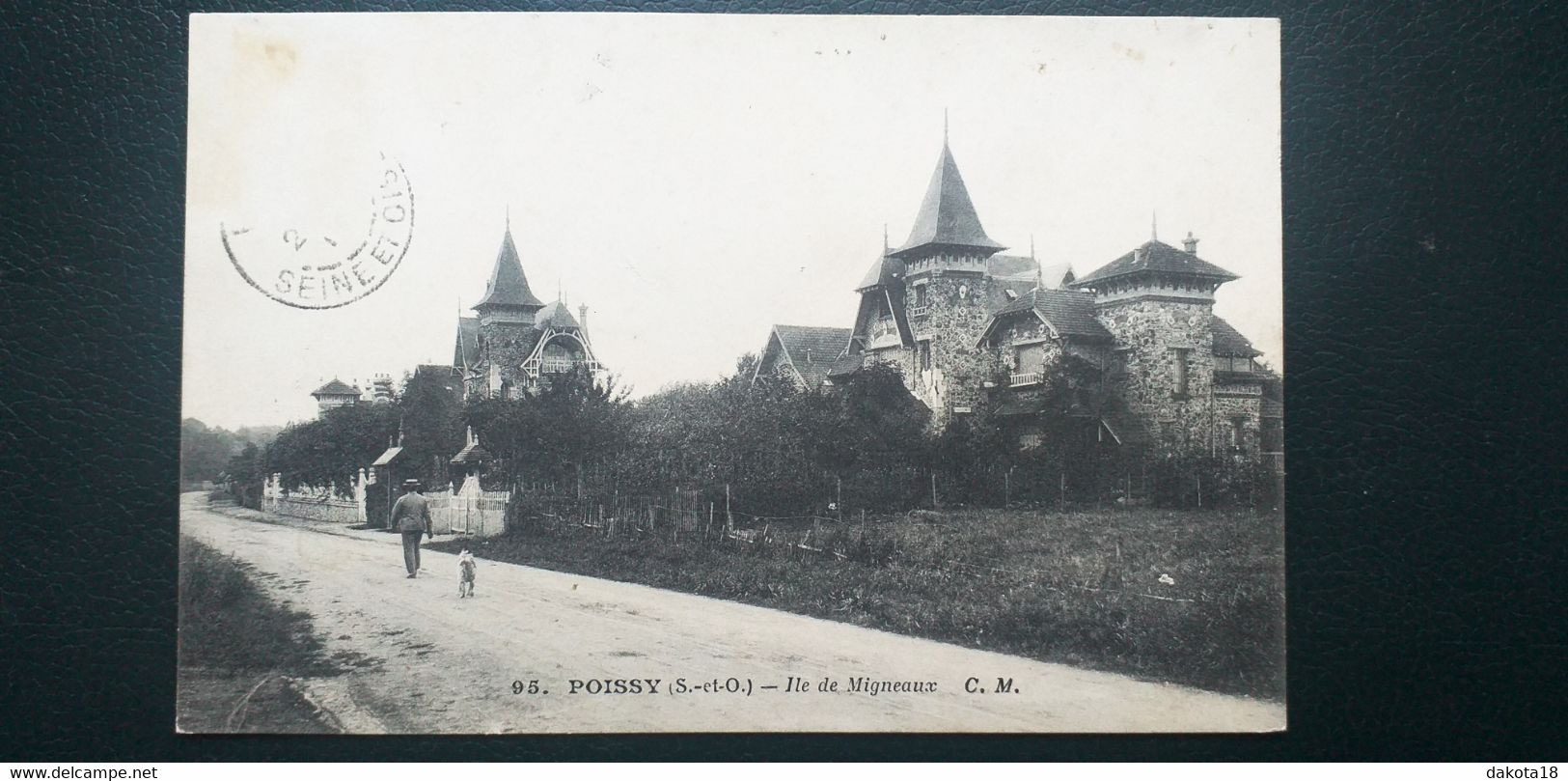 78 , Poissy ,l'ile De Migneaux Et Ses Villas En 1911 - Poissy