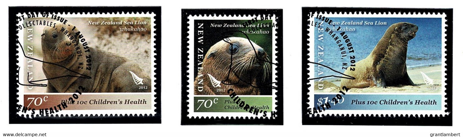 New Zealand 2012 Health - NZ Sea Lion Set Of 3 Used - Oblitérés