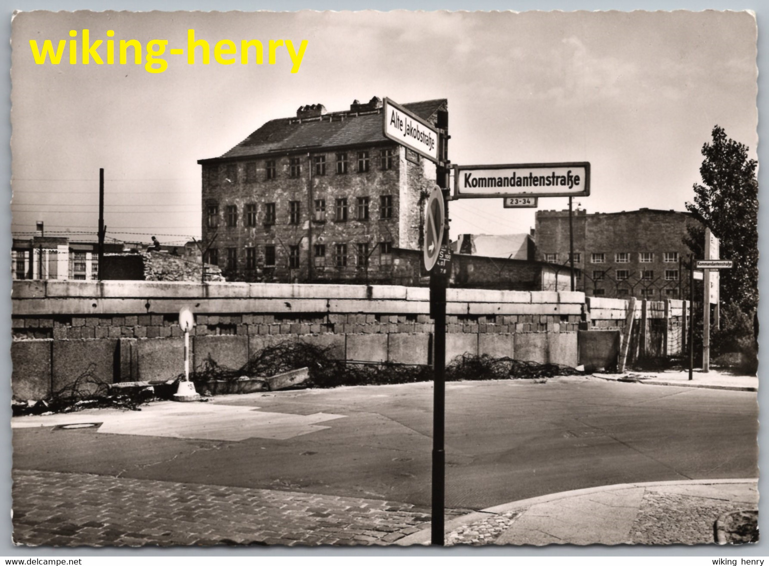 Berlin - S/w Mauer An Der Kommandantenstraße Ecke Alte Jakobstraße - Muro Di Berlino