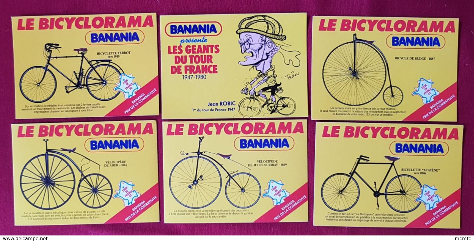 23 Cartes Modernes - BANANIA LE BICYCLORAMA TOUR DE FRANCE - Les Géants Du Tour De France - Vélo , Cyclisme , Cycliste - Ciclismo