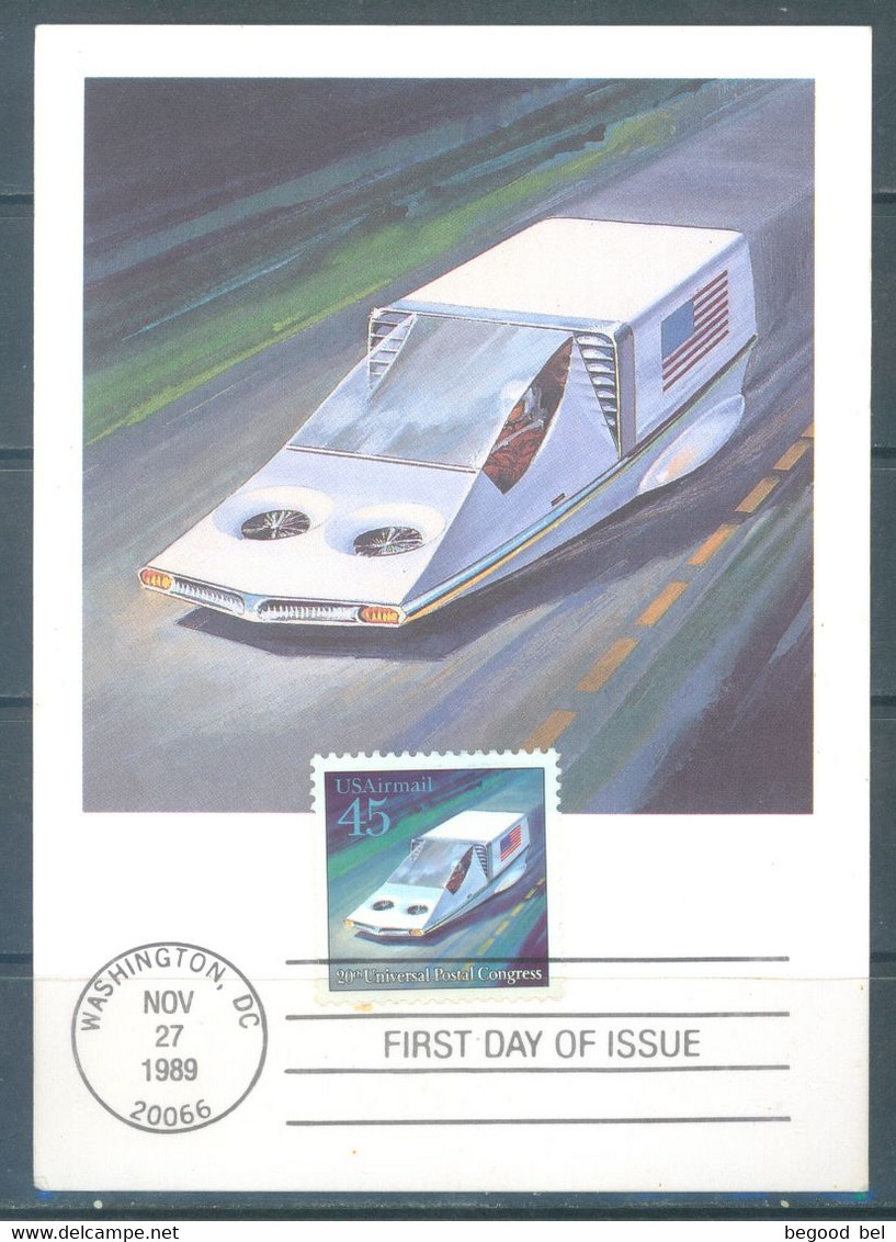 USA - 27.11.1989 - CM/MK - MAIL VEHICLE -  Sc C123 - Lot 25257 - Maximumkaarten