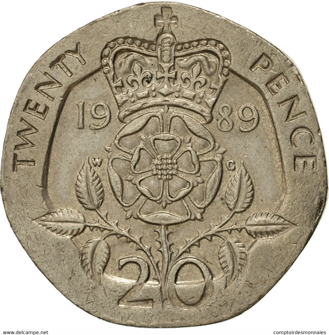 Monnaie, Grande-Bretagne, Elizabeth II, 20 Pence, 1989, TTB+, Copper-nickel - 20 Pence