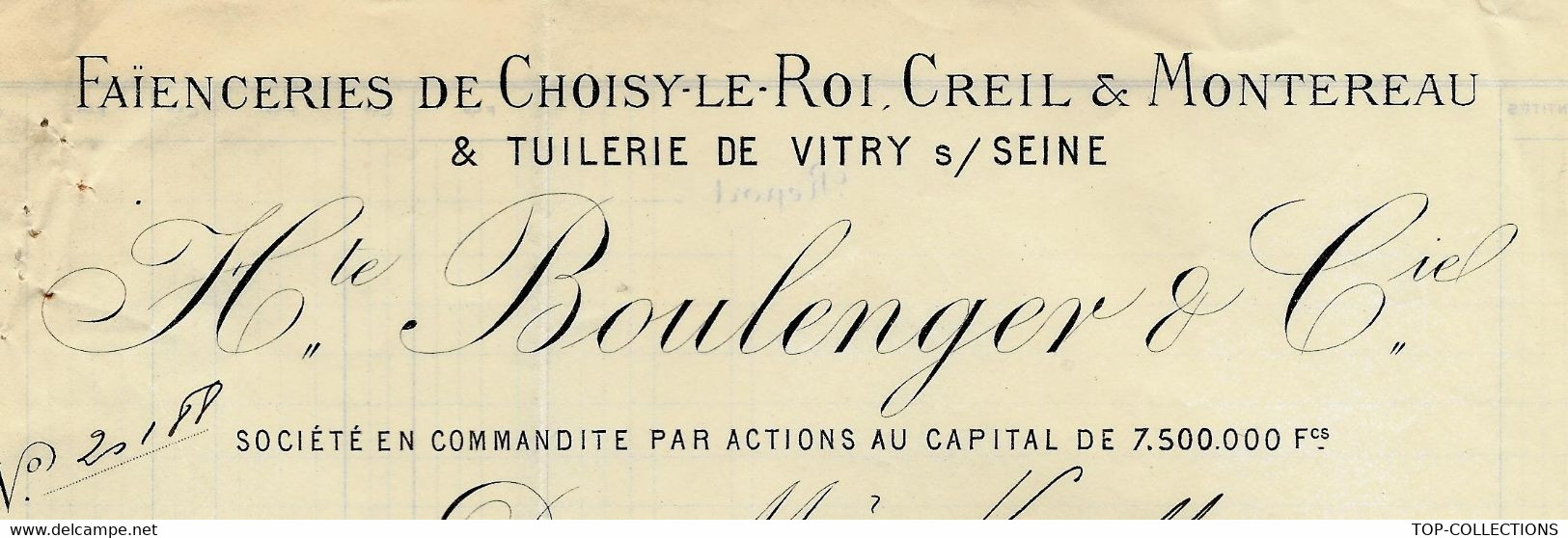 1923 FAIENCERIES CHOISY LE ROI  CREIL & MONTEREAU & Tuilerie De Vitry Sur Seine Boulenger => Kauffmann à Revigny Meuse - 1900 – 1949
