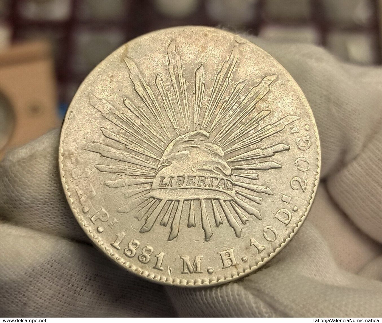 México 8 Reales 1881 San Luis Potosi Km 377.12 Plata - Mexique