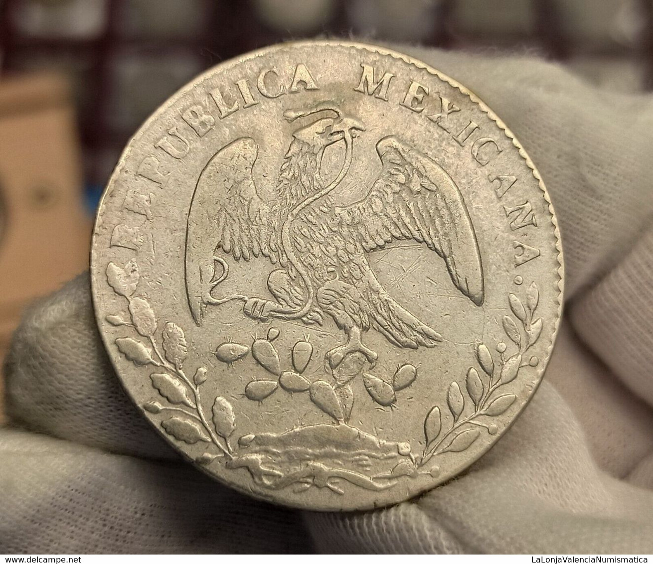 México 8 Reales 1881 San Luis Potosi Km 377.12 Plata - Mexique