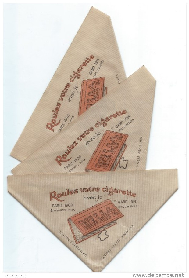 3 Petits Cornets De Papier/ Tabac En Vrac Pour Rouler Ses Cigarettes/Avec RIZ La +/Vers 1920- 1930  CIG26b - Andere & Zonder Classificatie