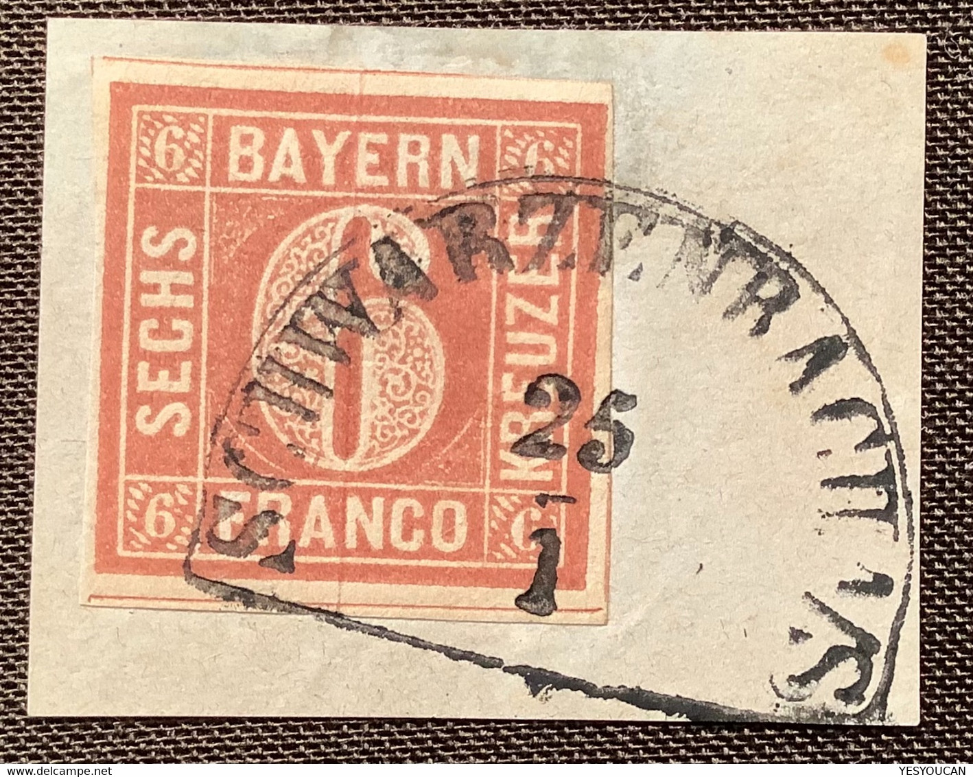 Mi 4 IA ! GUTE TYPE Geprüft KB Stegmüller BPP Bayern 1849 6 Kr Stpl SCHWARZENBACH A/S  (Oberfranken - Usati