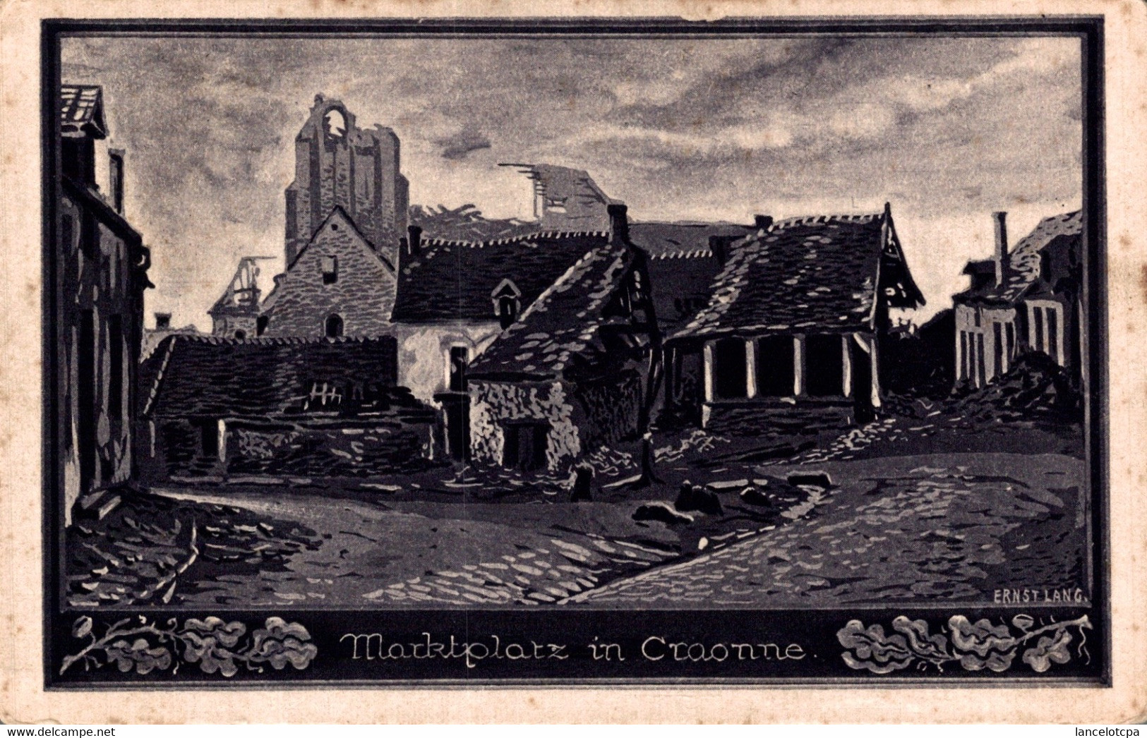 02 - CRAONNE / CARTE POSTALE ILLUSTREE ALLEMANDE - Craonne