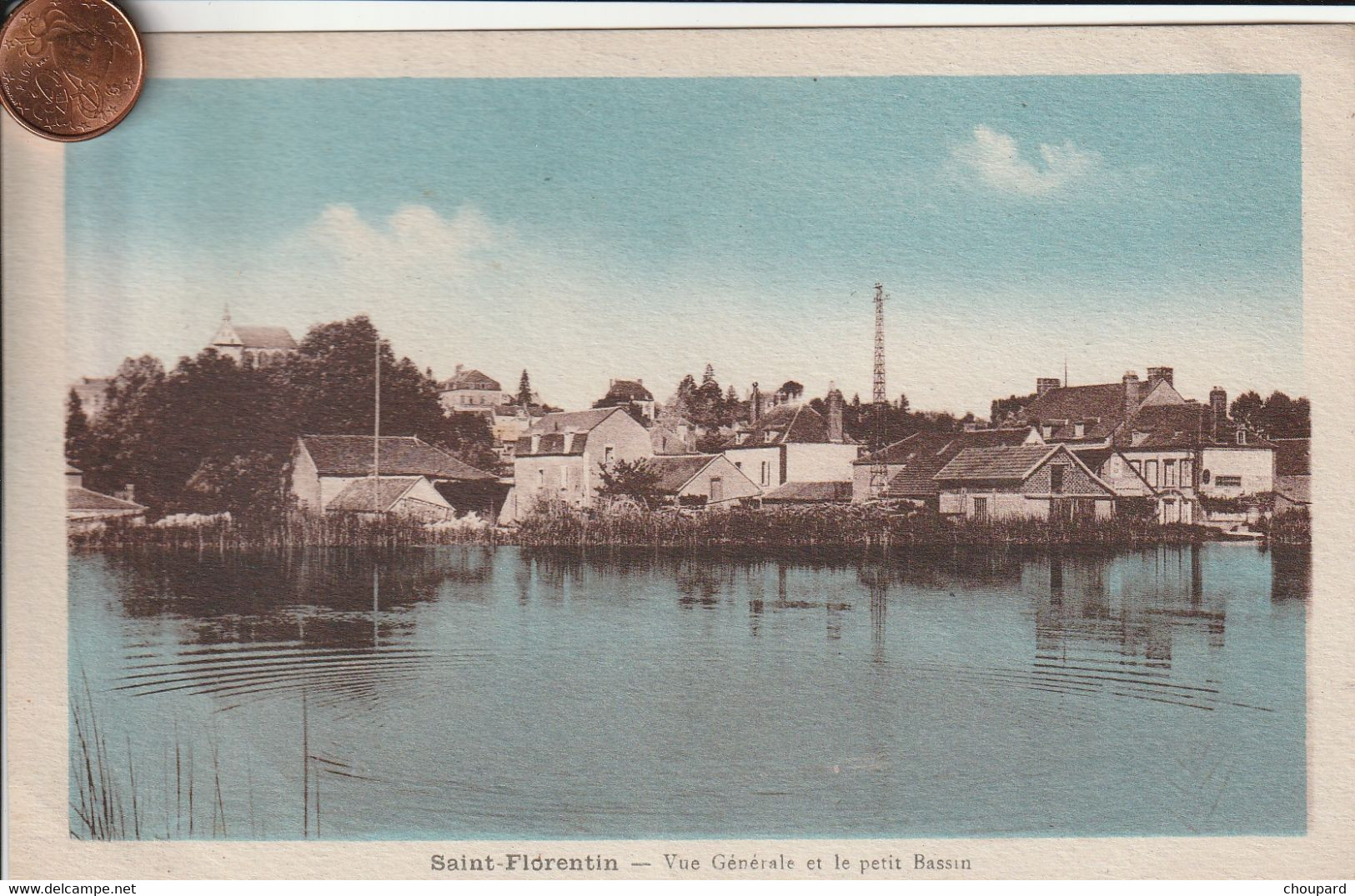 89- Carte Postale Ancienne De SAINT FLORENTIN  Vue Générale Et Le Petit Bassin - Saint Florentin