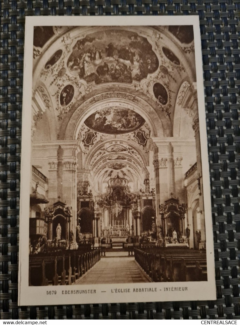 Carte EBERSMUNSTER Eglise Abbatiale L'intérieur - Ebersmunster