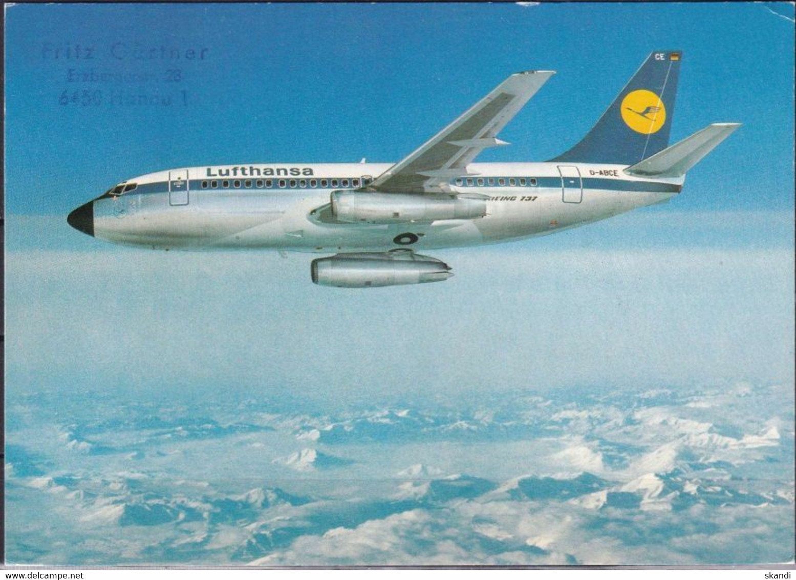 UNO GENF 1983 Postkarte Rhein-Ruhr Post'83 Lufthansa B737 - Storia Postale