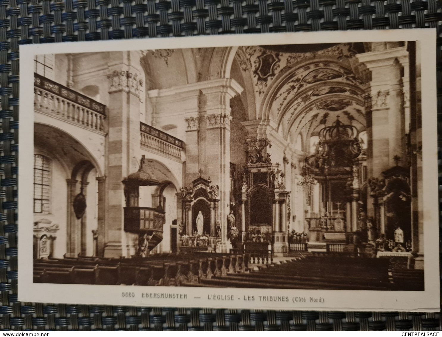 Carte EBERSMUNSTER Eglise Abbatiale L'intérieur Les Tribunes - Ebersmunster