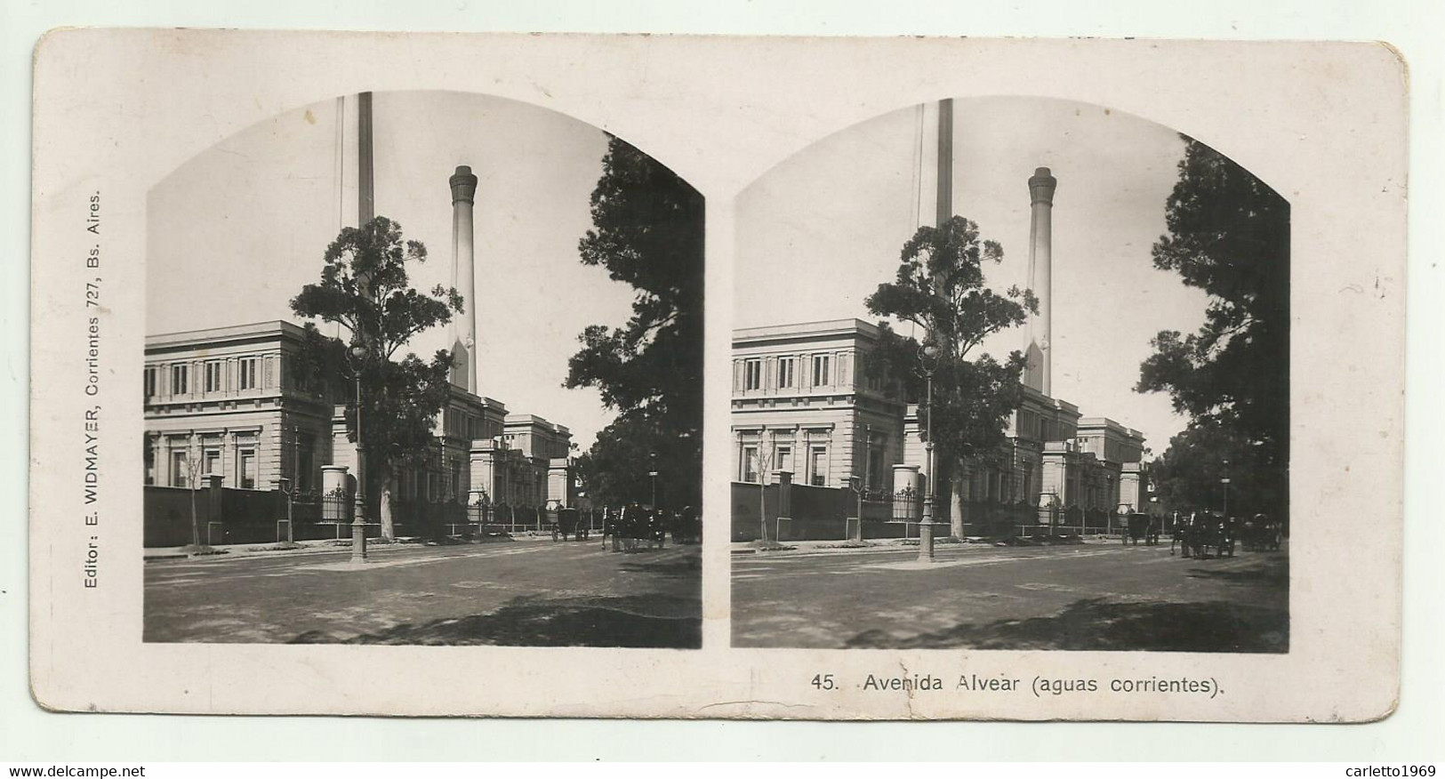 AVENIDA ALVEAR    BUENOS AIRES - CARTA STEREOSCOPICA - Photos Stéréoscopiques