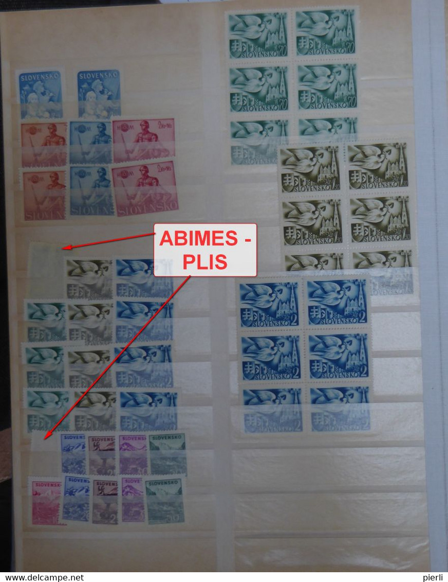 SLOVAQUIE  -  TIMBRES NEUFS AVEC ET SANS CHARNIERE  - FIN DE STOCK -  BEAU PETIT LOT - (ATTENTION !! 2 TIMBRES AVEC PLI) - Verzamelingen & Reeksen