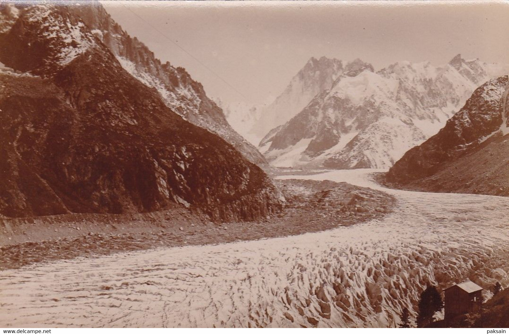 3 Cartes Photo : Vue Du Casino Au Village De Chamonix + Mer De Glace + Aiguille Du Dru Et Aiguille Verte Haute-Savoie 74 - Chamonix-Mont-Blanc