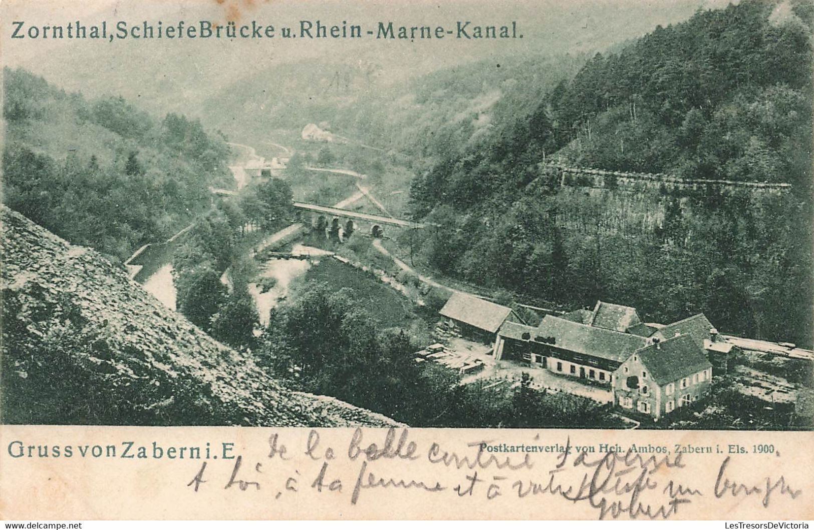 CPA Saverne - Zornthal - Schiefebrucke Rhein Marne Kanal - Gruss Von Zaberni - Saverne