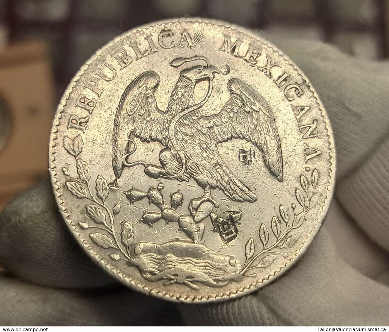 México 8 Reales 1895 Zacatecas Km 377.13 Plata - Mexique