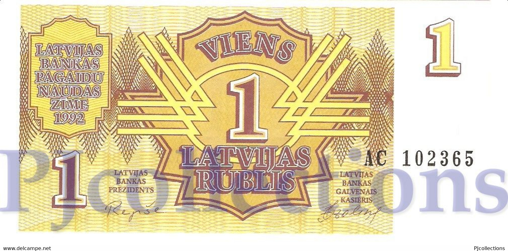 LATVIA 1 RUBLIS 1992 PICK 35 UNC - Lettland