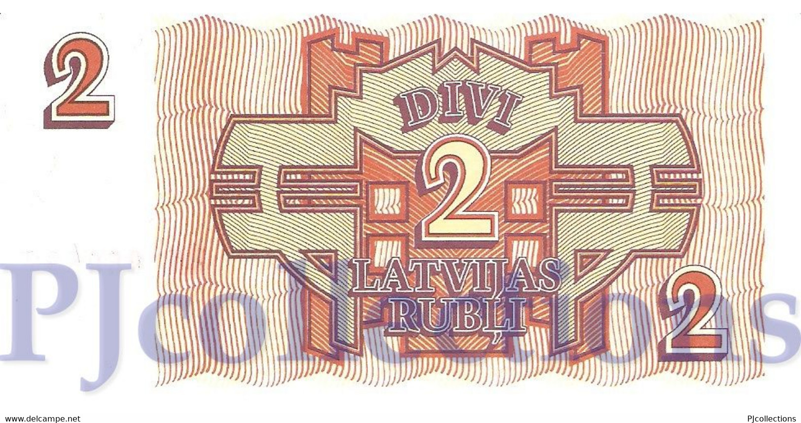 LATVIA 2 RUBLI 1992 PICK 36 UNC - Letland