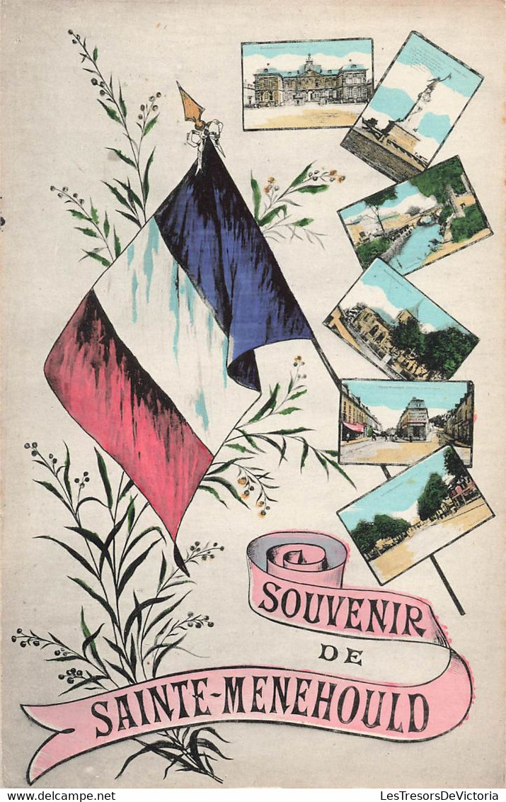 CPA Souvenir De Sainte Menehould - Carte Fantaisie Et Multivues - Gruss Aus.../ Gruesse Aus...