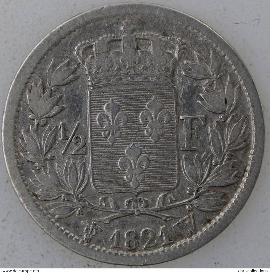 FRANCE - LOUIS XVIII -  1/2 Franc 1821W - TB/TB+ - Gad. : 401 - 1/2 Franc