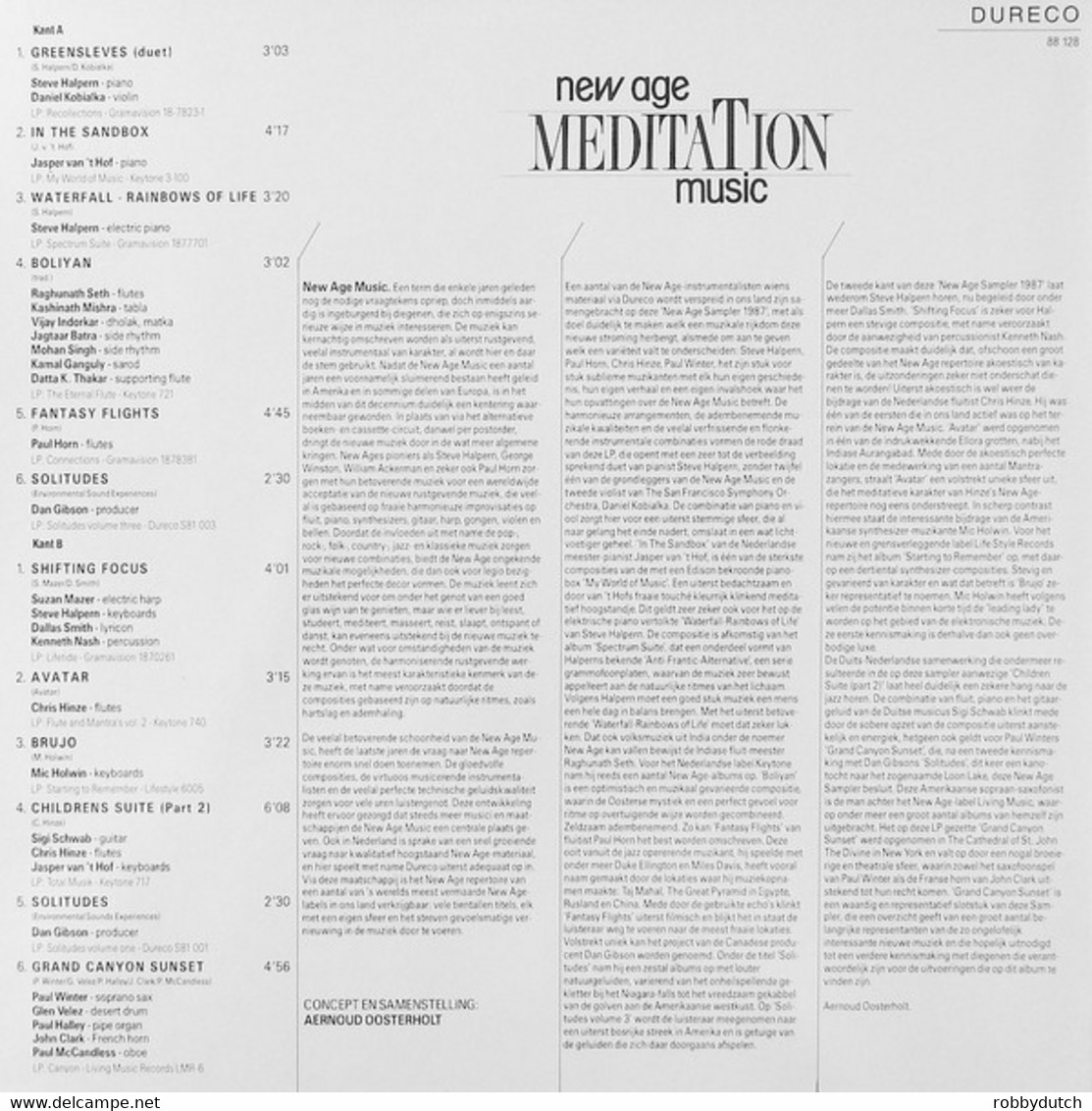 * LP * NEW AGE MEDITATION MUSIC - VARIOUS ARTISTS (Holland 1987) - New Age