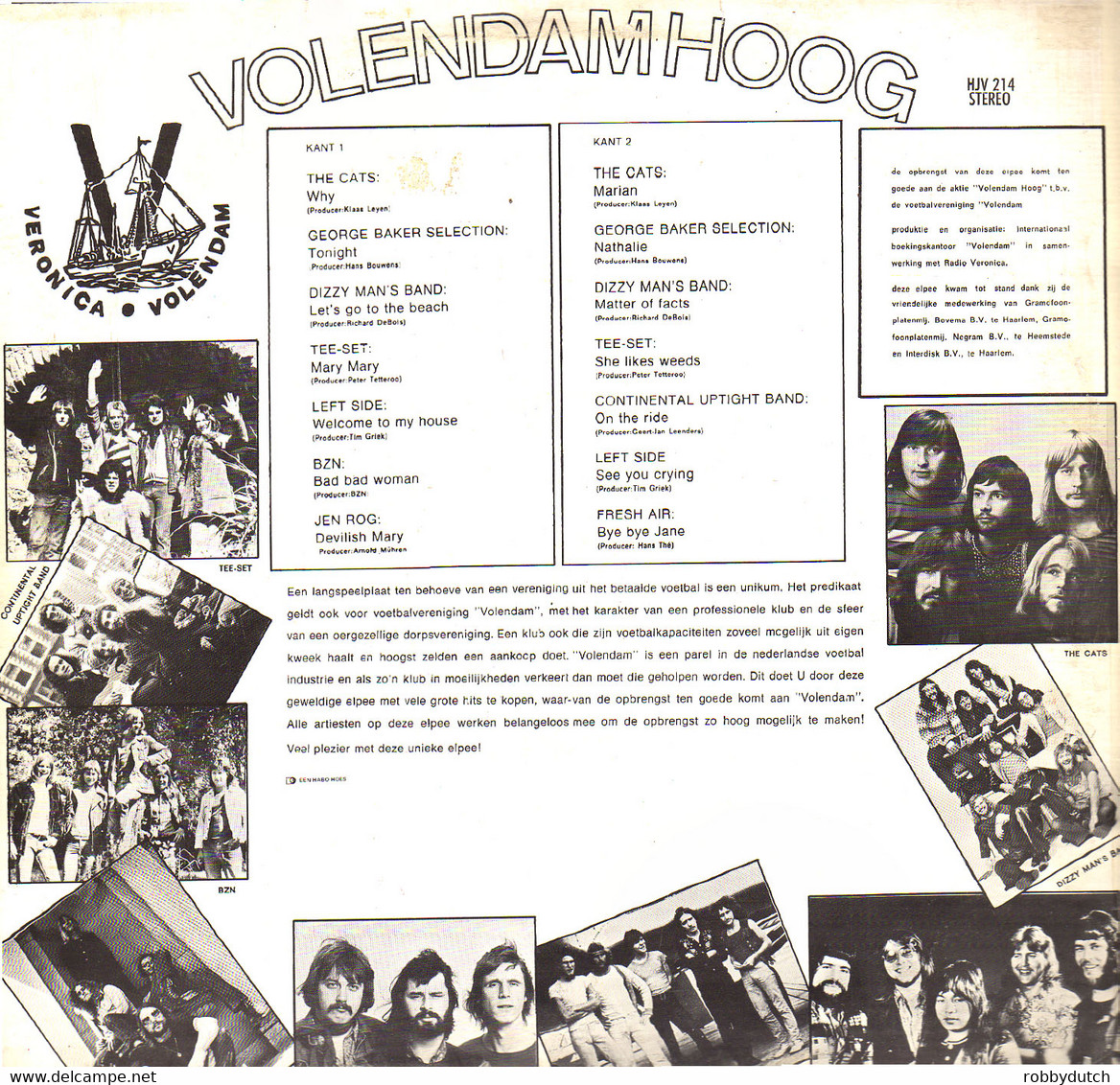 * LP *  VOLENDAM HOOG! - CATS / JEN ROG / TEE-SET / LEFT SIDE / DIZZY MAN's BAND A.o. - Compilaties