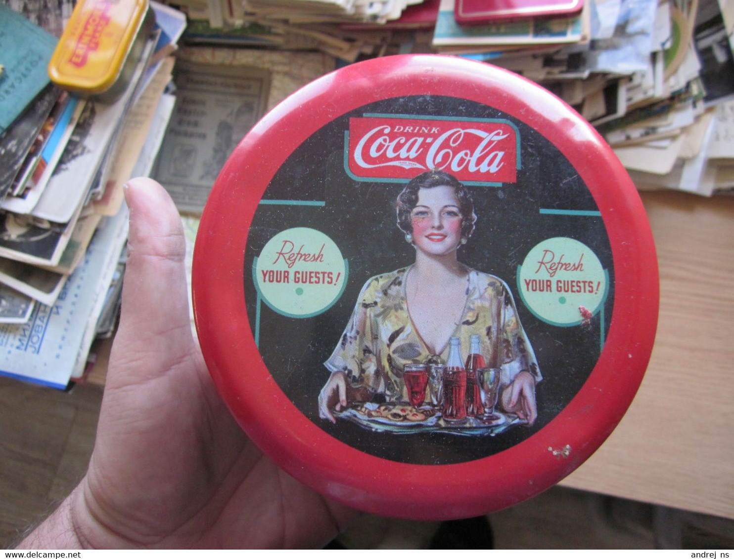 Old Tin Box Coca Cola Drinks - Autres & Non Classés
