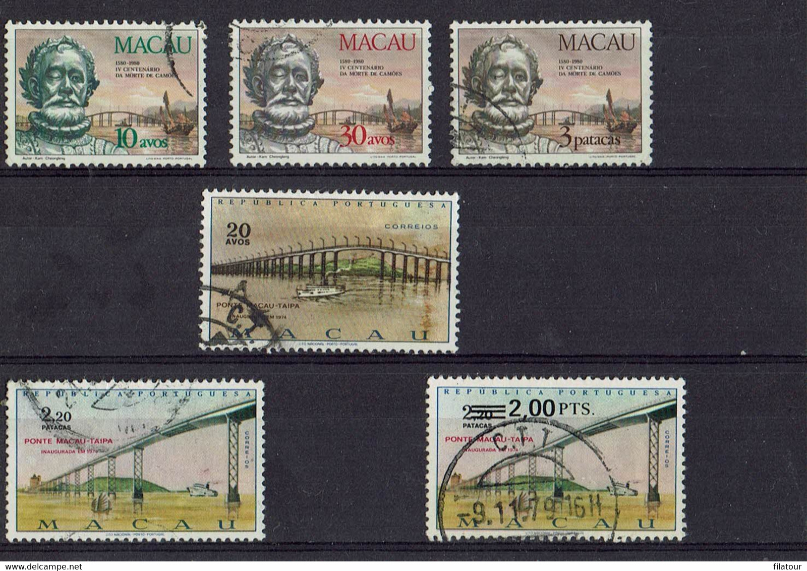 MACAO - Province Portugaise - 5 Timbres - (1974 - 1981) - Oblitérés