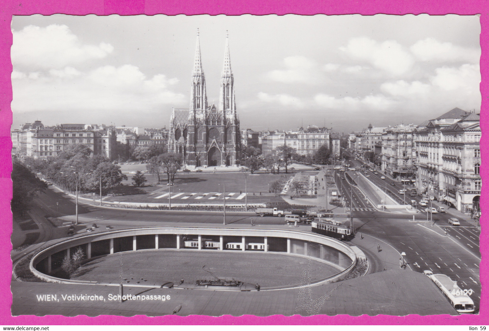 280955 / Austria Wien Vienna - Votivkirche Ringstraße Schottenpassage Tram Bus Railway PC 46129 PAG Österreich Autriche - Ringstrasse