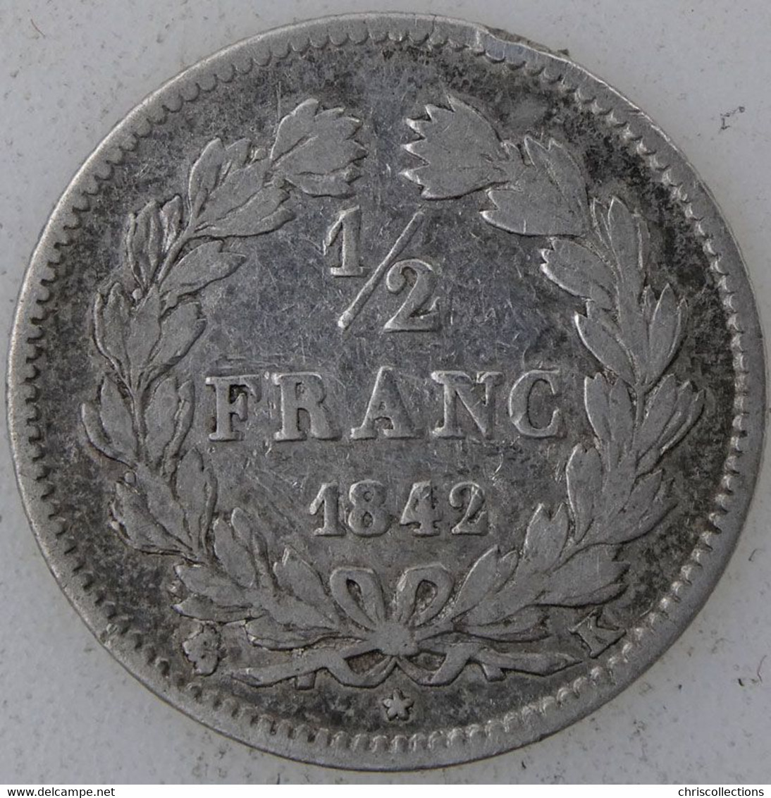 FRANCE - LOUIS PHILIPPE I - 1/2 Franc 1842K - TB -- Gad. : 408 - 1/2 Franc