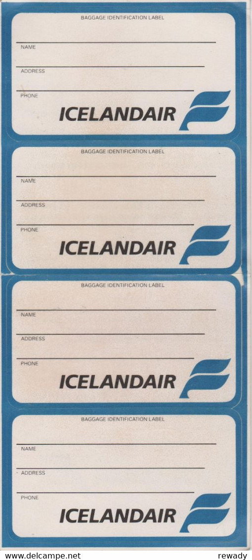 ICELANDAIR - Label Baggage - Etiquettes Pour Bagages - Autocollant - Sticker - Autocollants