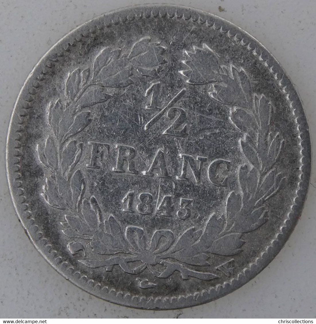 FRANCE - LOUIS PHILIPPE I - 1/2 Franc 1843W - B+/TB - Gad. : 408 - 1/2 Franc