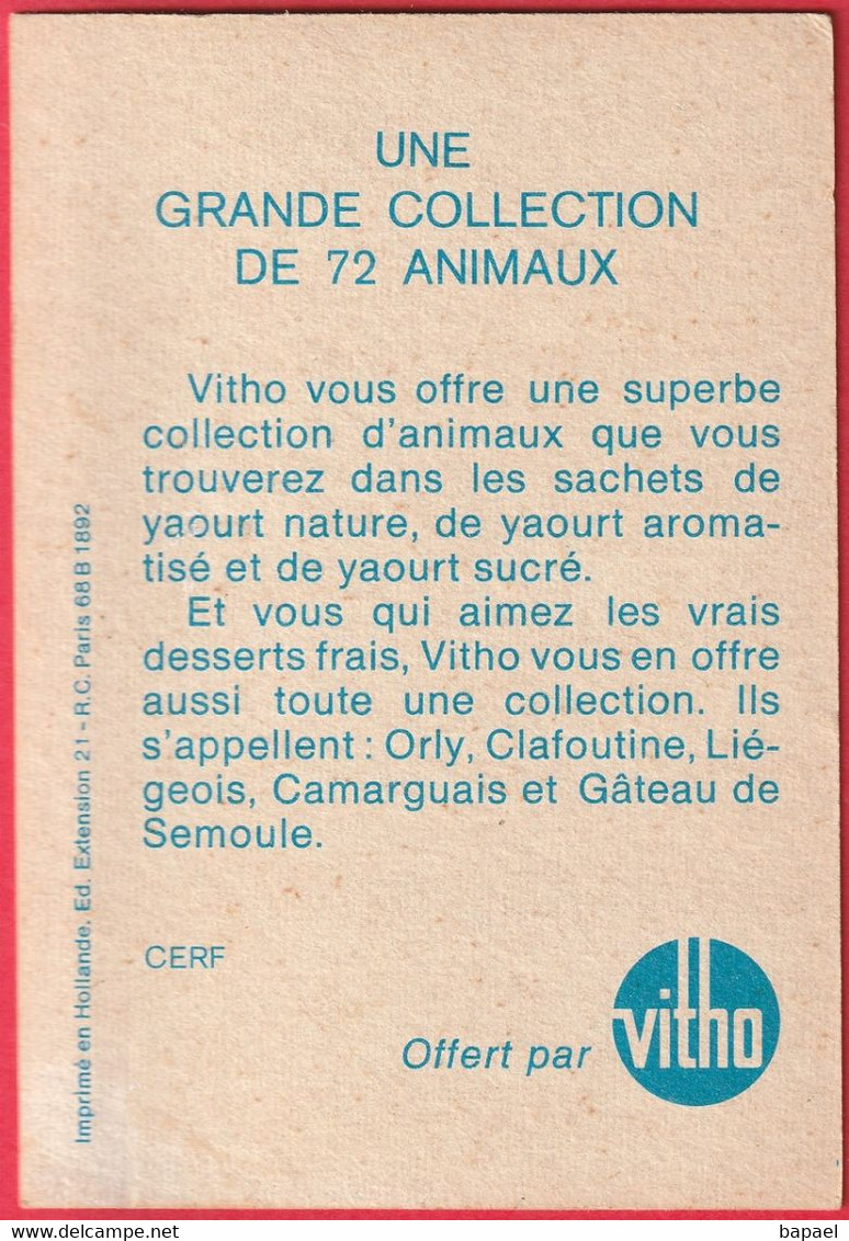 Le Cerf (Image Offerte Par Vitho) (2) (Recto-Verso) - Animals